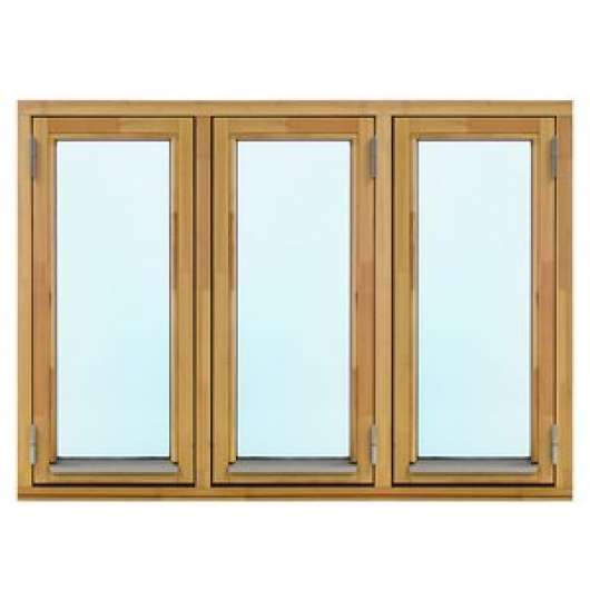 2-glasfönster Trä utåtgående - 3-Luft - Omålat - U-värde 1.3 - Klarglas