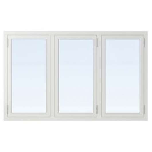 2-glasfönster Trä utåtgående - 3-Luft - Vit - Klarglas, 14x5