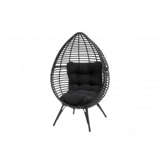 4living - Garden Chair Rattan Egg Black