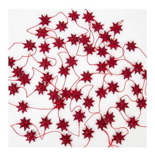 A World of Craft - Girlang Stars on String 2,5x450 cm Röd