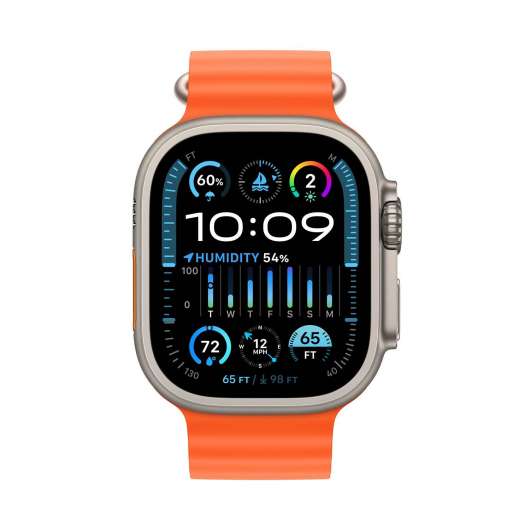 Apple Watch Ultra 2 GPS+Cell, 49mm Titan Case Orange Band