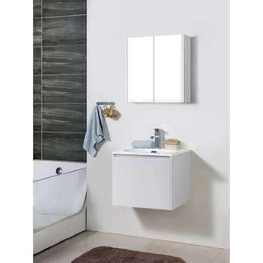 Badrumsmöbler Cynthia 60 - Tvättställ med spegel - Badrumspaket