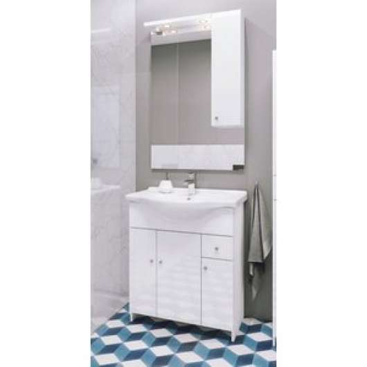 Badrumsmöbler Malibu - Tvättställ med spegelskåp - Badrumspaket