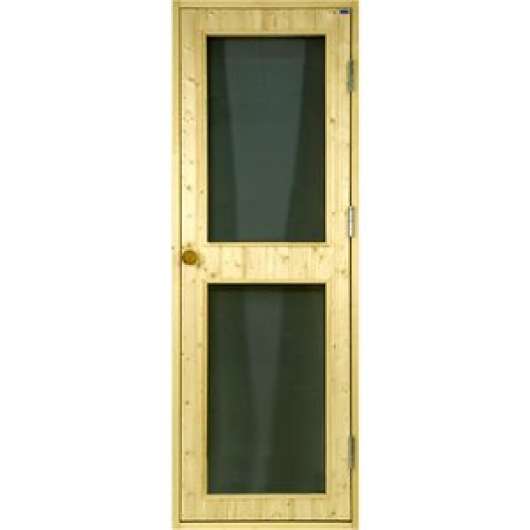 Bastudörr med 2 glaspartier - Högerhängd - Bastudörrar, Innerdörrar, Dörrar & portar