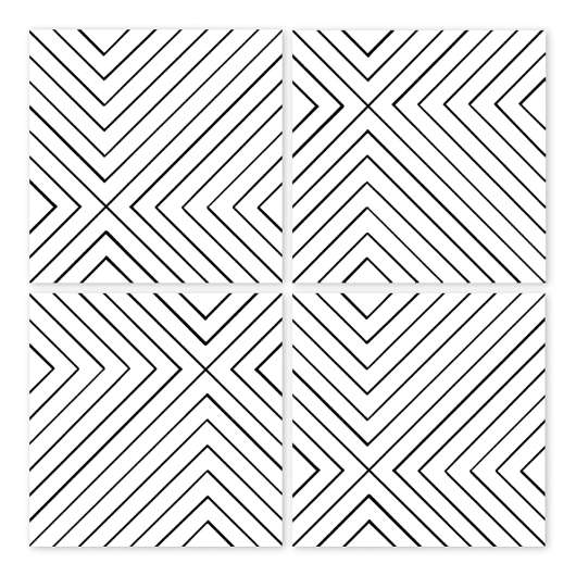 Boubouki - Kakeldekor Labyrint 15x15 cm 4-pack Transparent