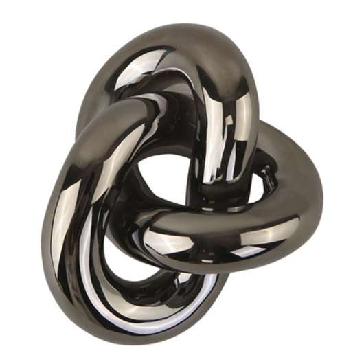 Cooee - Knot Table Skulptur 6 x 11,5 x 9 cm Mörk silver
