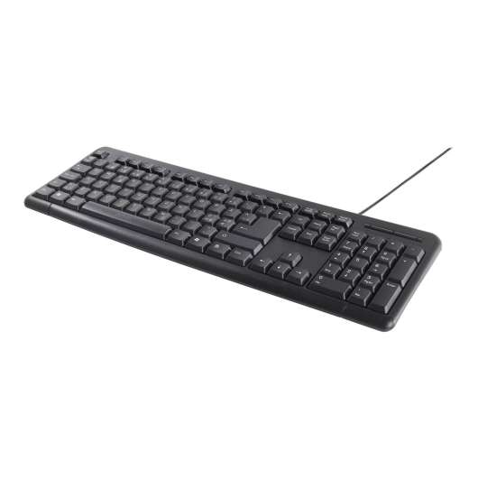 DELTACO tangentbord, svenskt, USB, svart