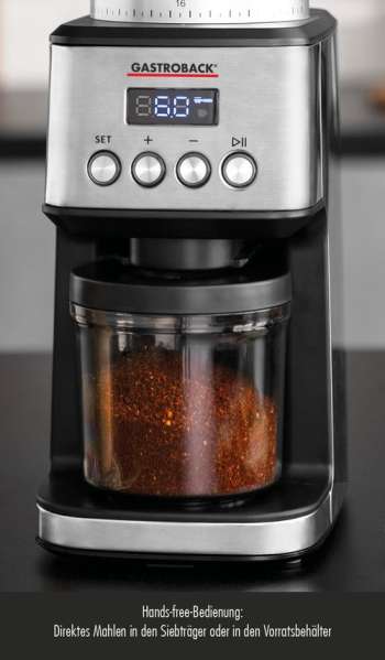 Gastroback 42643 Grinder Digital Kaffekvarn - Svart
