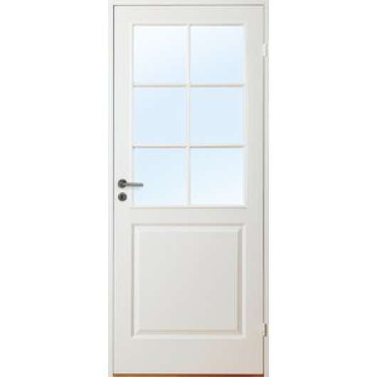 Innerdörr Gotland - Kompakt dörrblad med spröjsat glasparti SP6 - Klarglas, 8x20
