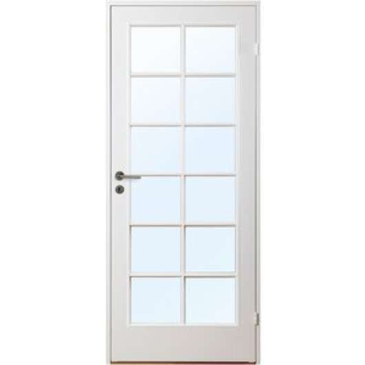 Innerdörr Gotland - Kompakt dörrblad med stort spröjsat glasparti SP12 - Klarglas, 9x20