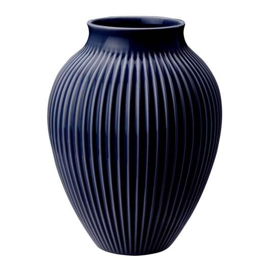 Knabstrup Keramik - Ripple Vas 20 cm Dark Blue