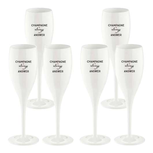 Koziol - Cheers Champagneglas 6-pack: Champagne Is the Answer