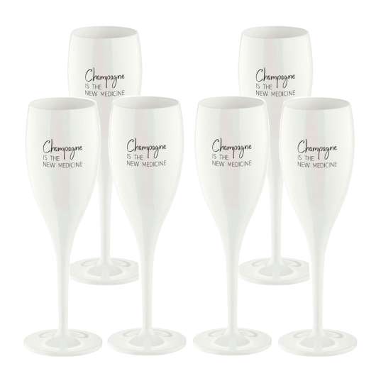 Koziol - Cheers Champagneglas 6-pack: Champagne is the new medicine