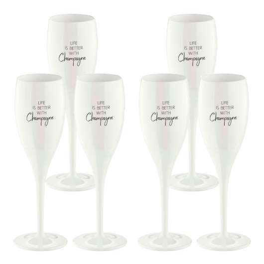 Koziol - Cheers Champagneglas 6-pack: Life is better with champagne