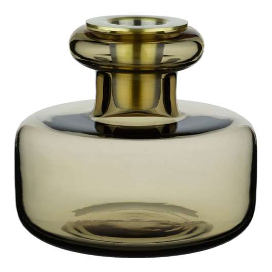 Marimekko - Puteli Ljusstake i glas 9,5x10,5 cm Clay