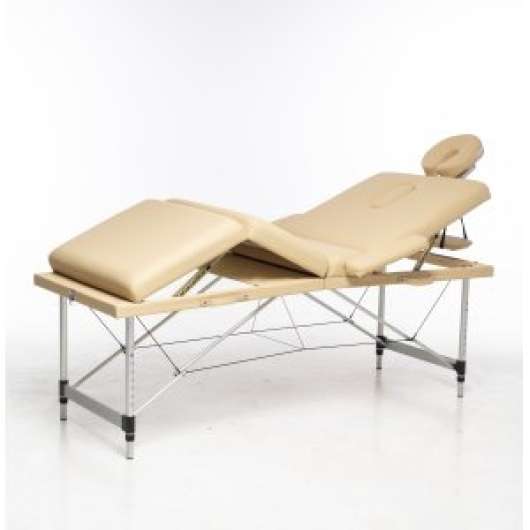 Massagebänk med metallben - 4 zoner - Beige - Massagebänkar