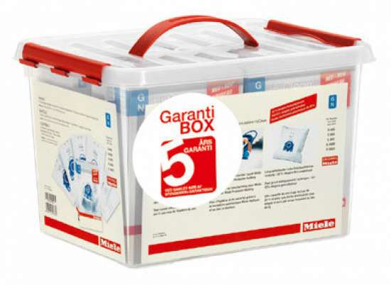 Miele 5 års GarantiBox Extra garanti + 4 pk poser
