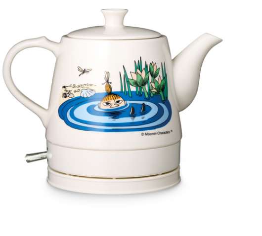Moomin Ceramic, 0.8l Lake Design, 1750w Vattenkokare - Vit