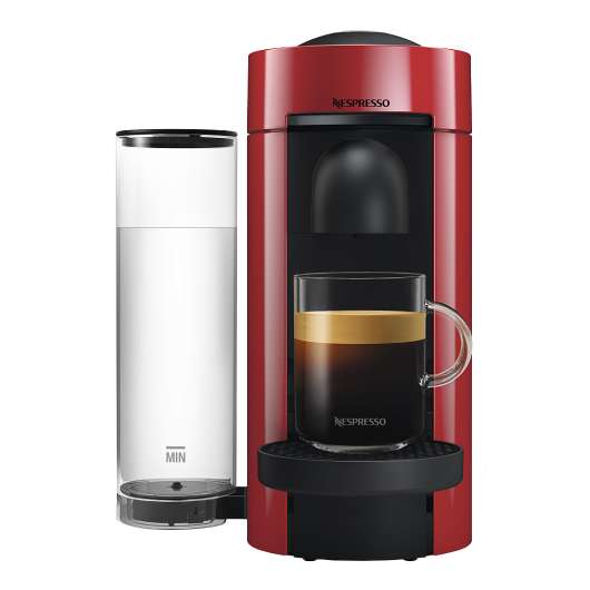 Nespresso - Nespresso VertuoPlus Flat Top Kaffemaskin ENV150 Cherry Red
