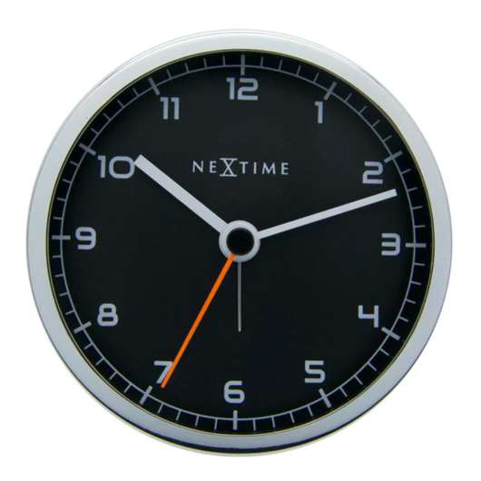 NeXtime - Company Alarm Klocka 9 cm Svart/Metall