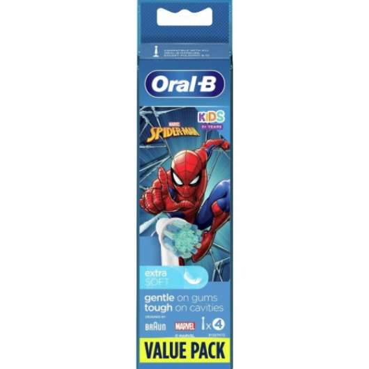 Oral-B - Refiller Kids Spiderman 4ct - snabb leverans