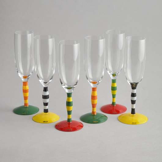 Orrefors - Polka Champagneglas 6 st