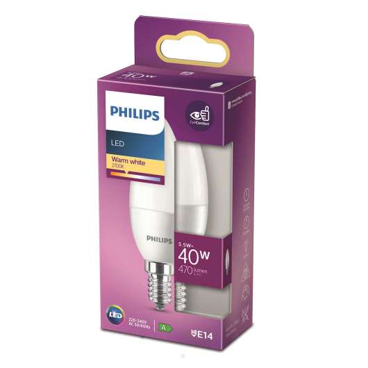 Philips LED 40w kron e14 frost