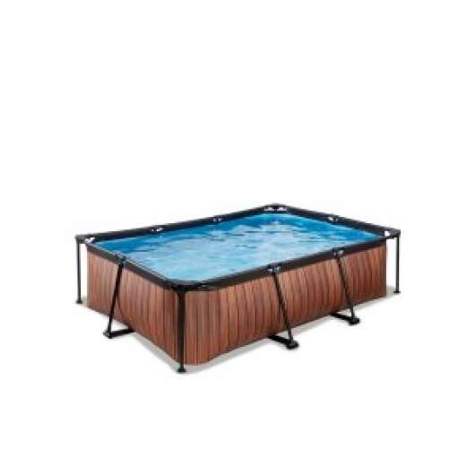 Pool 220x150x65cm med filterpump - Brun - Ovanmarkspooler, Pooler, Utelek