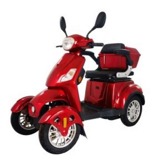 Promenadskoter med 4 hjul & röd 1000W - Promenadscooters