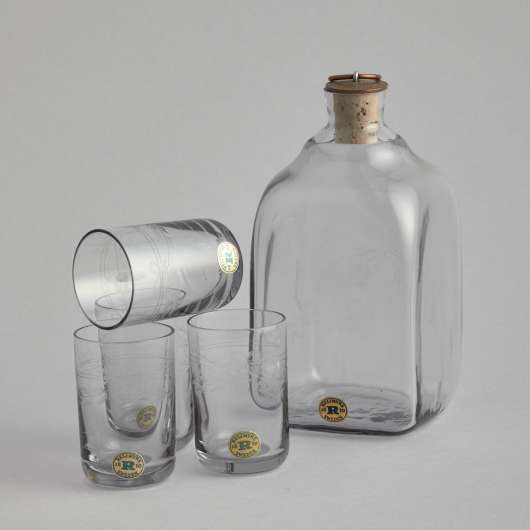 Reijmyre Glasbruk - Flaska med glas Reijmyre