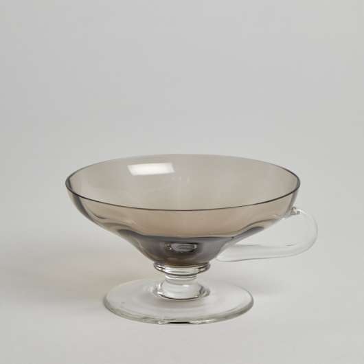Vintage - Coupeglas i Rökfärgat Glas med Hänkel 5 st
