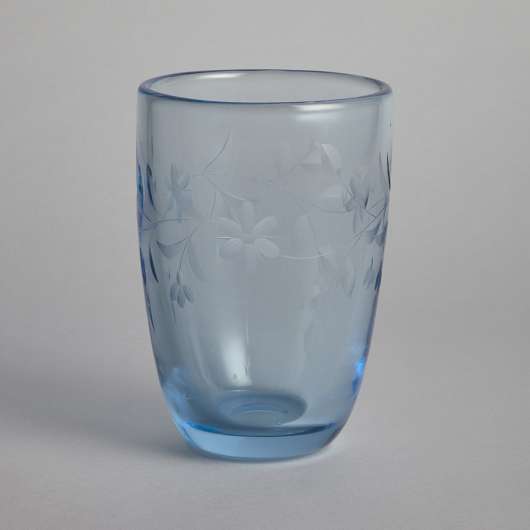 Vintage - Vas i Blått Glas